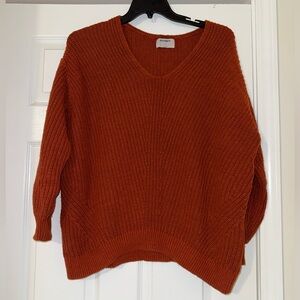 Old Navy V-Neck Sweater - Warm Orange